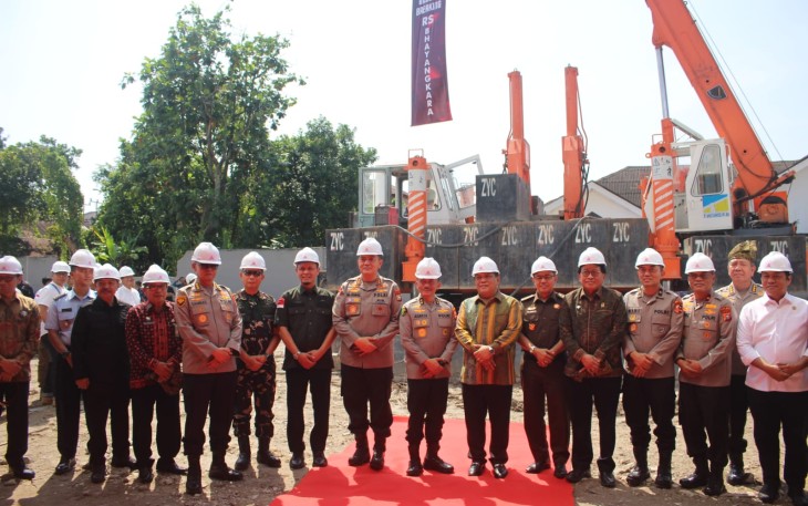 Danrem 031/WB Hadiri Ground Breaking Pembangunan Gedung BPKB, Rumah Sakit Bhayangkara Presisi