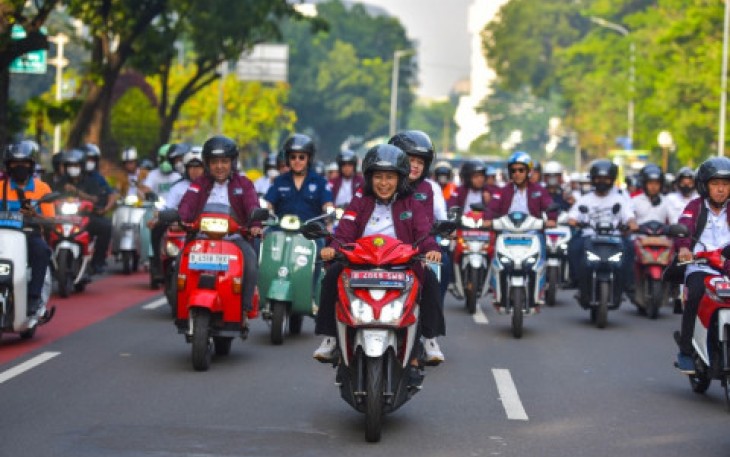 Ilustrasi kendaraan sepeda motor 