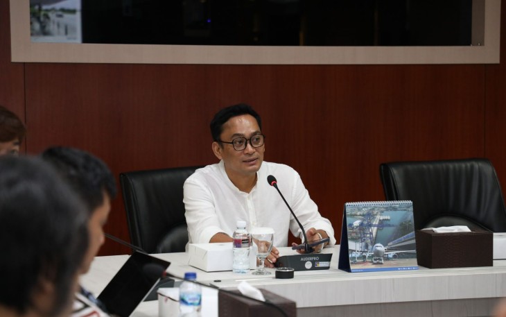 Kepala Pusat Perencanaan Program Strategis BP Batam Fesly Abadi Paranoan, usai rapat bersama dengan jajaran PT BIB di Marketing Center BP Batam, Jumat (16/2/2024)