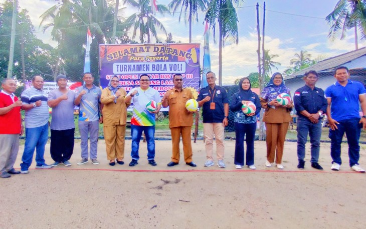 Turnamen Bola Volly Semi Open Antar RW Cup Ke3 Resmi di Buka 
