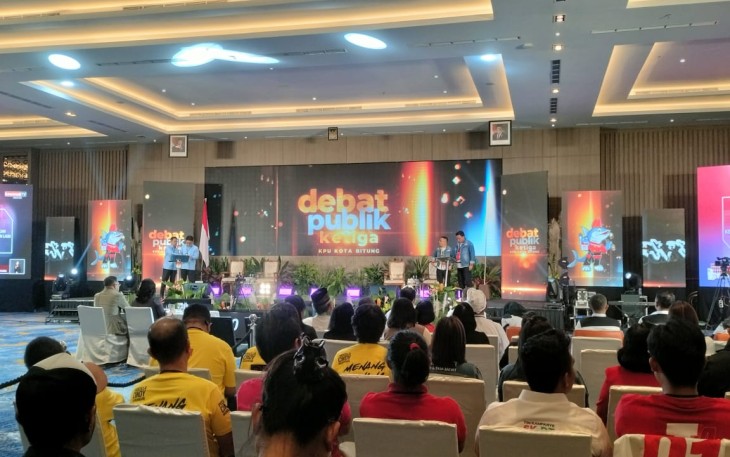 Foto saat kegiatan debat Paslon Walikota Dan Wakil Walikota Bitung Sulawesi Utara
