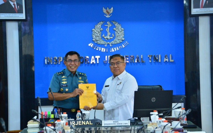 TNI AL Bersama BPK RI Laksanakan Taklimat Akhir Pemeriksaan Intern Atas LK Kemenkan di Cilacap