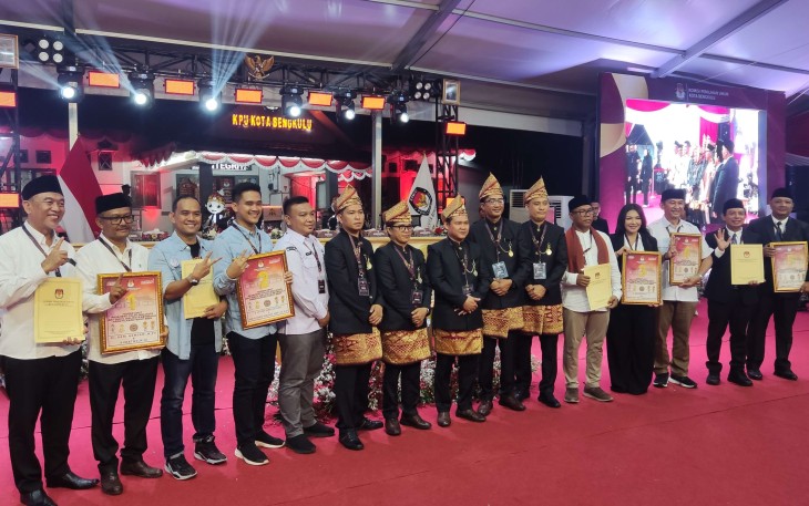 KPU Kota Bengkulu Resmi Umumkan Nomor Urut Calon Walikota