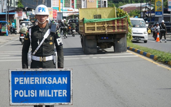 Pomdam Kasuari Bersama Satlantas Polresta Manokwari Gelar Razia Bersama