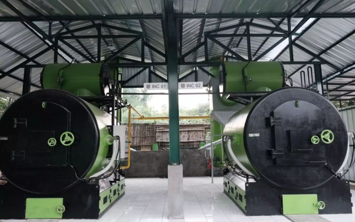 Dua insinerator di TPS Merdeka 1, Kecamatan Sukmajaya Kota Depok 