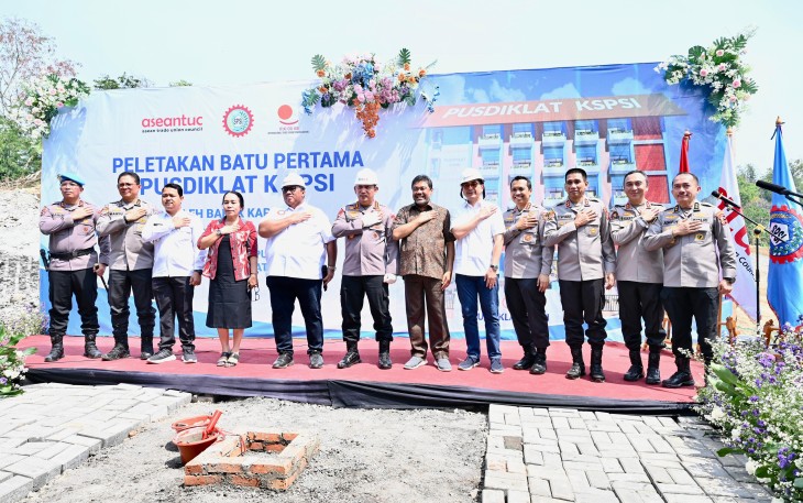 Kapolri Laksanakan Peletakan Batu Pertama Pembangunan Gedung Pusdiklat SPSI di Kawasan Jatiluhur Purwakarta