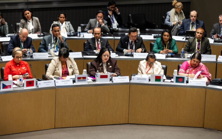 Ketua DPR RI Puan Maharani saat mengikuti Konferensi Tingkat Tinggi (KTT) Ketua Parlemen perempuan dunia atau Women Speakers' Summit 2024 di Hotel de Lassay, Paris, Kamis (7/3/2024).