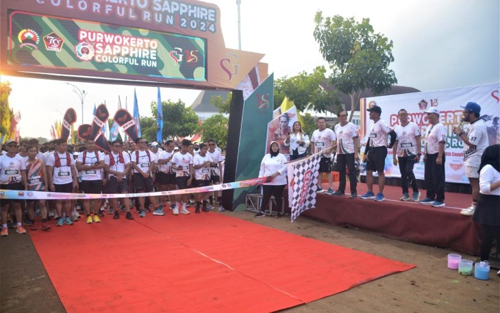 Danrem 071/Wijayakusuma Ikuti Colorful Run Dalam Rangka HUT TNI ke-79