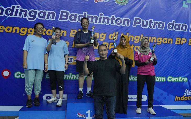 Pertandingan Badminton Dalam Rangka Hari Bakti BP Batam ke-53 Tahun Resmi Berakhir