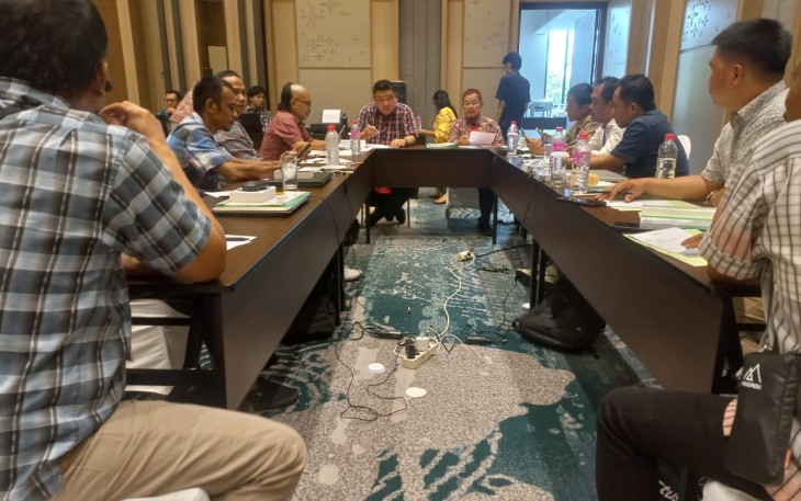 Peserta PWI Bitung saat mengikuti materi Konferensi Pers UKW 34 PWI Sulut