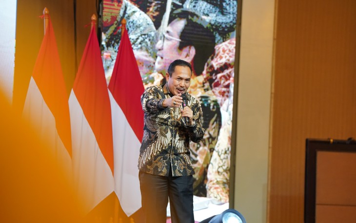 Direktur Jenderal (Dirjen) PSKP, Iljas Tedjo Dalam Rapat Kerja Nasional (Rakernas) Kementerian ATR/BPN Tahun 2024 di Hotel Shangri-La, Jakarta, Rabu (06/03/2024)