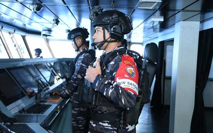 Satgas Port Visit Mesir 2024 saat Laksanakan Latihan Peran