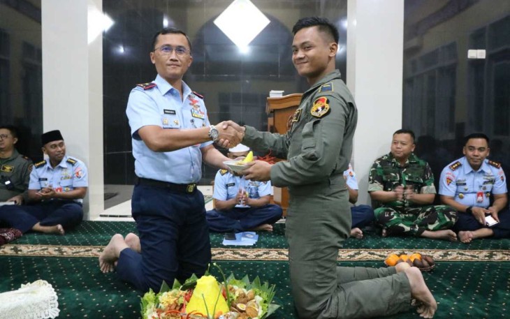 Syukuran dan doa bersama jelang latihan Survival Dasar TA 2024 Lanud Iswahjudi, Rabu (24/1)