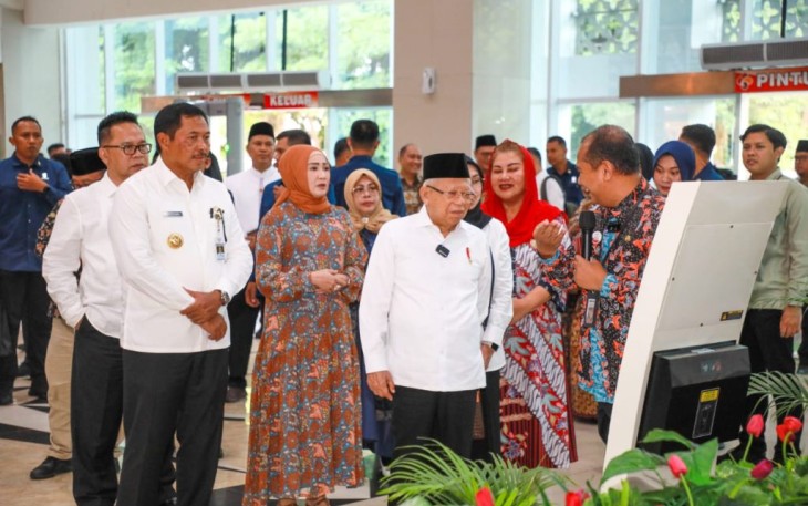 Wapres RI KH Ma'ruf Amin saat menerima pemaparan RSWN Semarang, Jum'at (26/1)