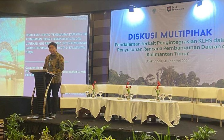 Diskusi multipihak dalam penyusunan Dokrenda provinsi Kaltim di Balikpapan, Selasa (20/2)