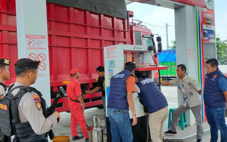 Satreskrim Polresta Pati bersama Dinas Terkait Sidak SPBU dan SPBE