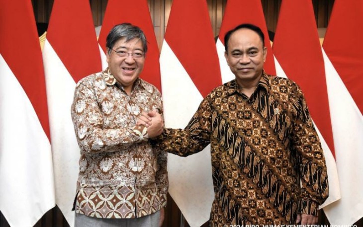Menkominfo Budi Arie Setiadi bersama Dubes Jepang Masaki Yashusi di Jakarta 