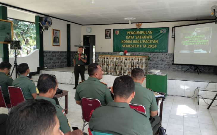 Pengumpulan Data Teritorial Semester I TA. 2024 Kodim Pacitan 