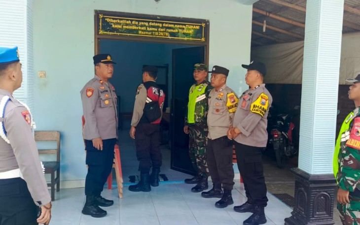 Pengamanan ibadah Kenaikan Isa Al-Masih di Gereja 
