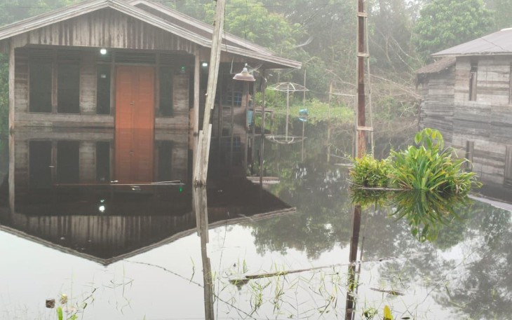 Banjir di Desa Pasak Piang Kubu Raya 