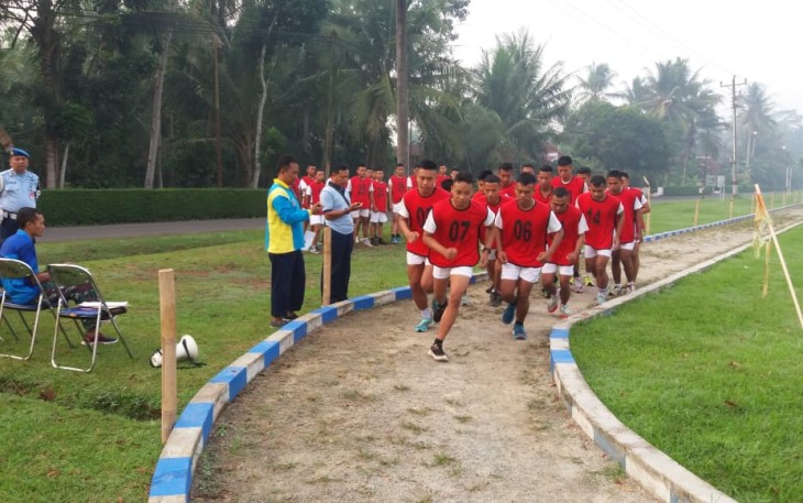 84 Casis Tamtama PK TNI AU Gelombang II Panda Lanud JB Soedirman Laksanakan Tes Kesamaptaan Jasmani 