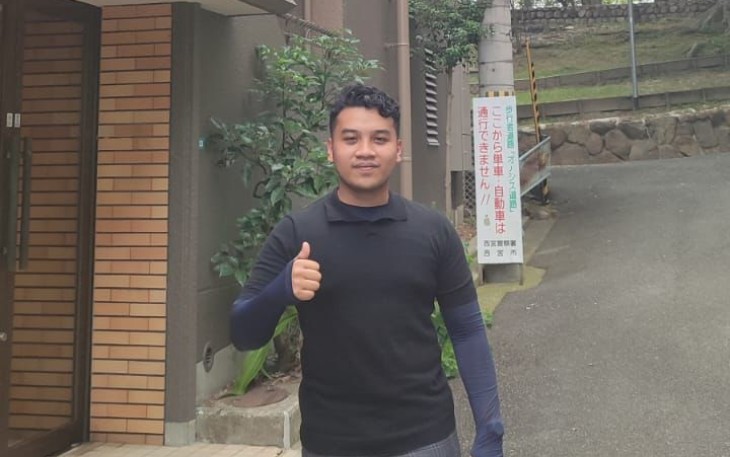 Dokumentasi pribadi Fathurahman saat sela waktu kegiatan magang di Jepang