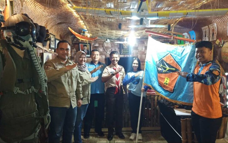 Stan Saka Dirgantara Lanud Iswahjudi saat kegiatan Magetan Djadoel Festival Bambu 2024