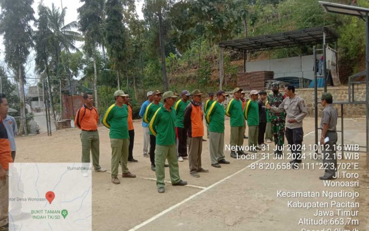 Pelatihan Satlinmas wilayah desa binaan