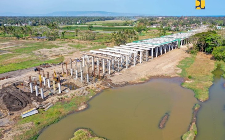Pembangunan jembatan Pandansimo di Kabupaten Bantul, Yogyakarta 