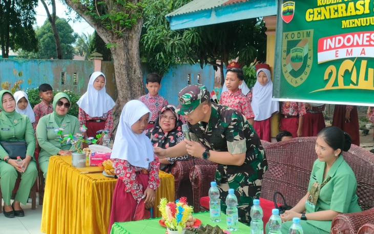 Kodim 0203/Langkat Gelar Aksi Sosial di Sejumlah Sekolah.