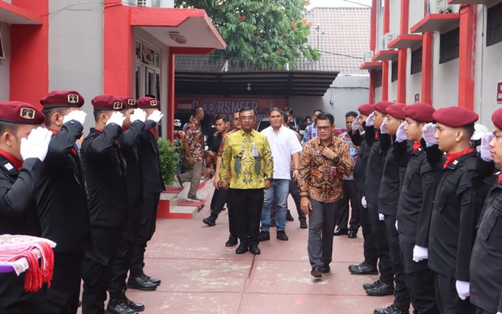 Kakanwil Kemenkumham Sumut Agung Krisna Disambut Kalapas Pancur Batu dan Jajaran.
