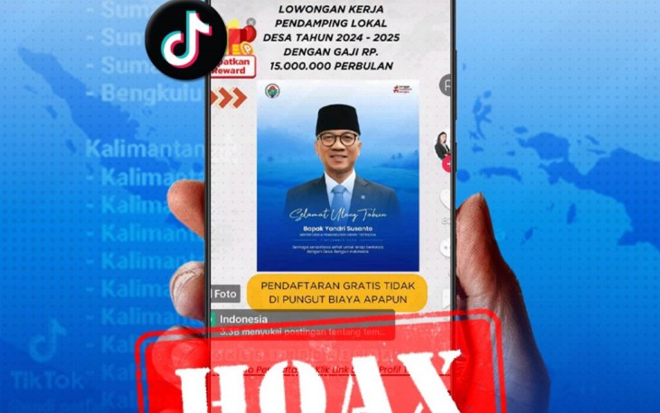 Berita hoax mengatasnamakan Kemendes PDT