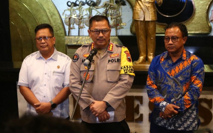 Kabid Humas Polda Jateng Kombes Pol Artanto saat memberikan keterangan pers