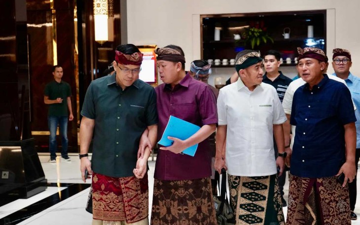 Menteri ATR/BPN Nusron Wahid saat rakor di Bali