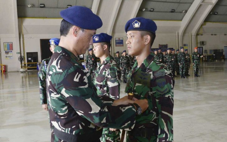 Danlanud Iswahjudi Marsma TNI Firman Dwi Cahyono saat membuka pelatihan, Jum'at (26/4)