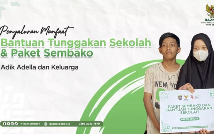 Penerima bantuan dari BAZNAS Kota Depok