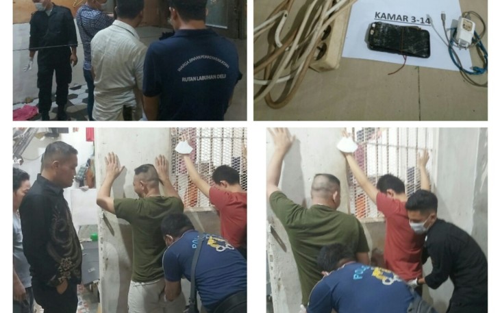 Rutan Labuhan Deli Gelar Razia Insidentil Kamar Hunian WBP.