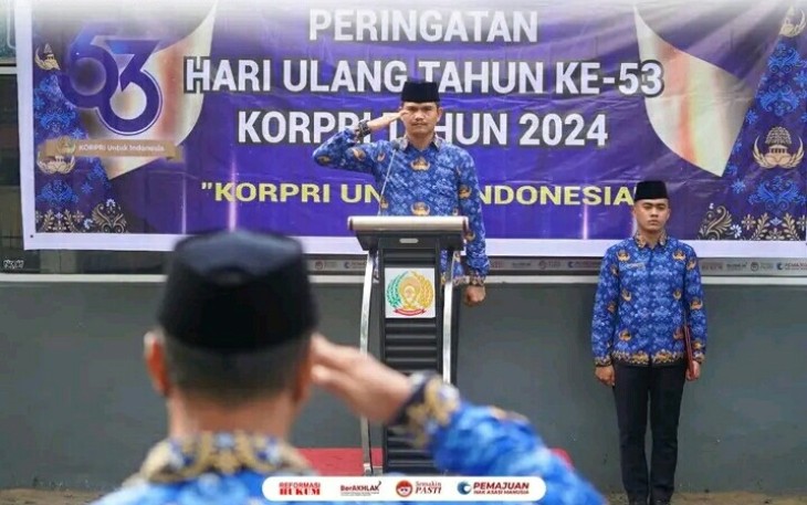 Karutan Pangkalan Brandan Pimpin Upacara Peringatan HUT KORPRI ke-53