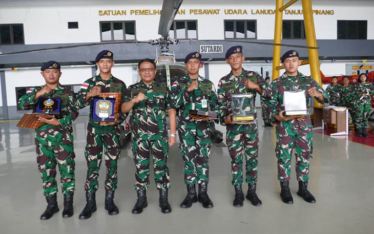 Danlanudal Tanjungpinang saat Lepas Lima Prajuritnya Pindah Tugas