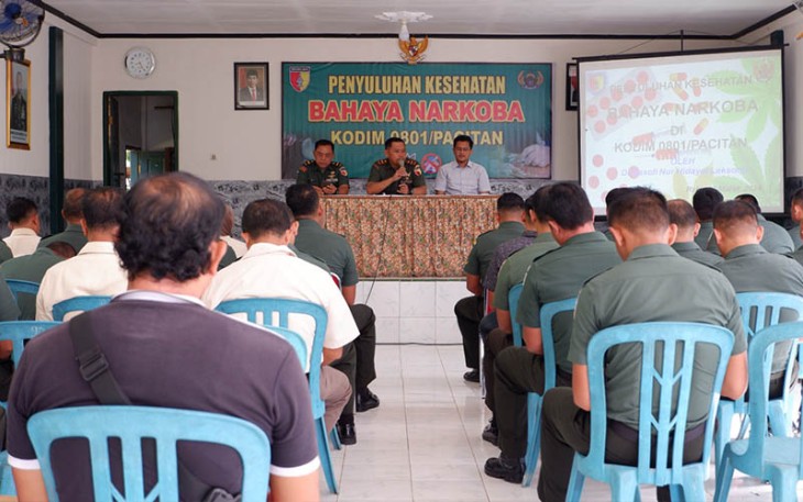 Kodim 0801/Pacitan Berikan Penyuluhan Kesehatan Bahaya Narkoba