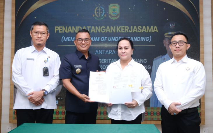 Pj Wali Kota Andri Tandatangani Nota Kesepakatan Tentang Penanganan Masalah Hukum