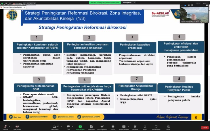 Kementerian ATR/BPN Lakukan Internalisasi Reformasi Birokrasi sebagai Upaya Tingkatkan Pelayanan Publik