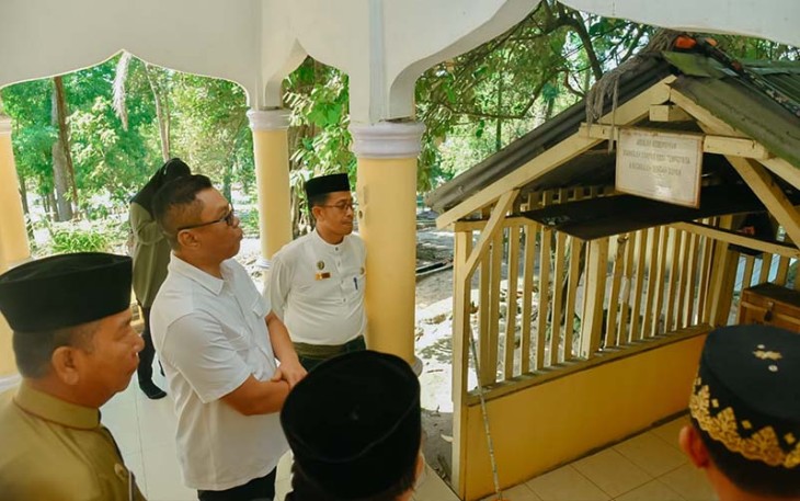 Pj Bupati saat Kunjungi Kubah Batu Bara, Sabtu (17/02/2024).