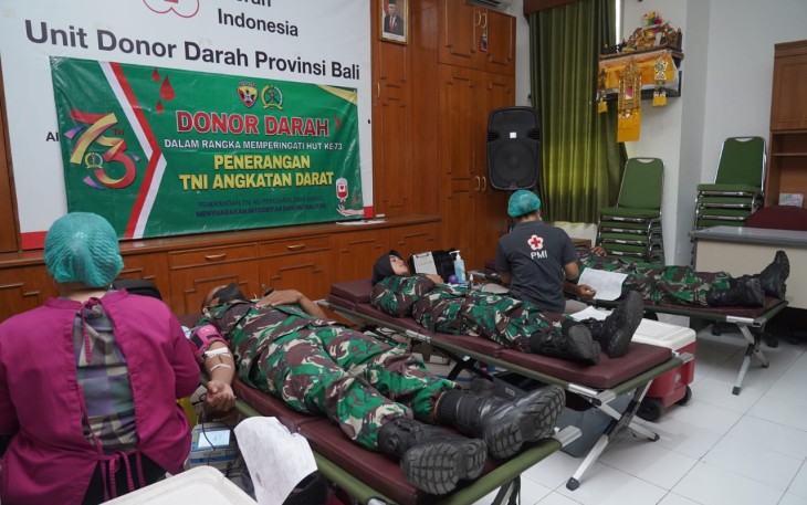 Donor Darah Peringati HUT ke 73 Penerangan TNI AD