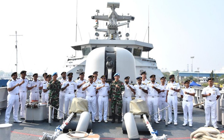 KRI Frans Kaisiepo-368 Laksanakan Courtesy Call Kepada Southern Naval Command