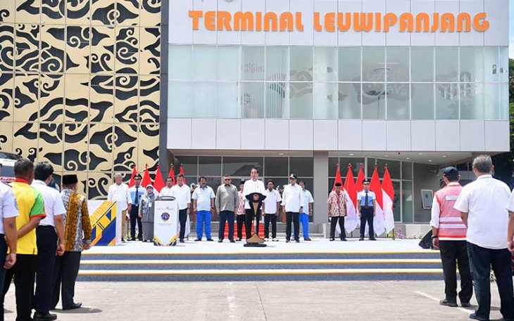 Peresmian Terminal Leuwipanjang di Kota Bandung, Jawa Barat, Sabtu (3/2/24).