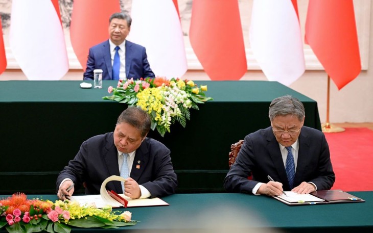 Menko Airlangga Teken Kerja Sama Blue Ekonomi Indonesia-RRT, Disaksikan Presiden Prabowo dan Presiden Xi Jinping, Sabtu (9/11)