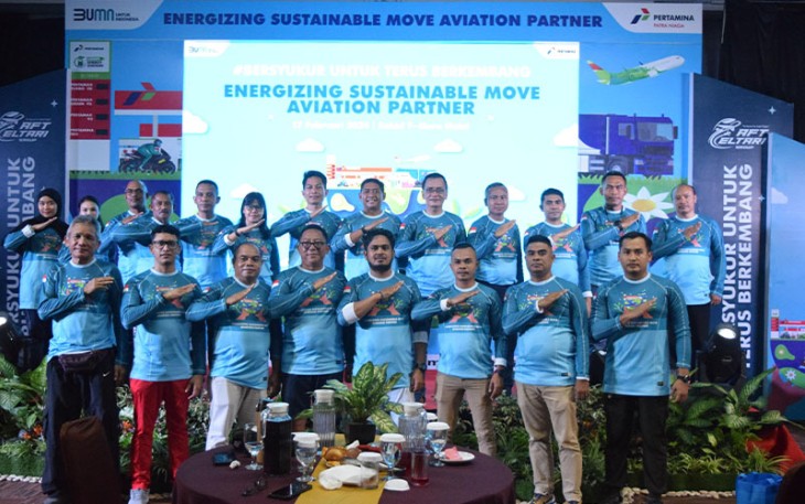 Perwira Lanudal Kupang saat Hadiri undangan Energizing Sustainable Move Aviation Partner By Pertamina, bertempat di Hotel Timore Jl. Piet A. Tallo, Oesapa, Kota Kupang, Minggu (18/2/2024).