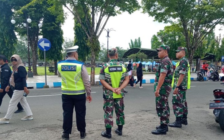 Kodim dan Polres Pacitan saat bersinergi Amankan Proses Tahapan Pemilu