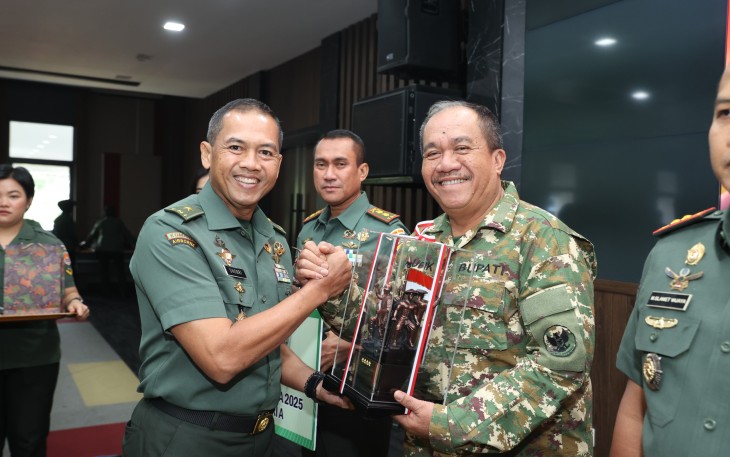Rapat Koordinasi Teknis (Rakornis) TMMD ke-125 yang digelar di Aula Jenderal Besar A.H. Nasution, Markas Besar Angkatan Darat, Jakarta, Kamis (10/7/2025)